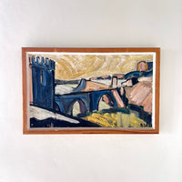 Impressionist castle bridge 23.5” x 15"