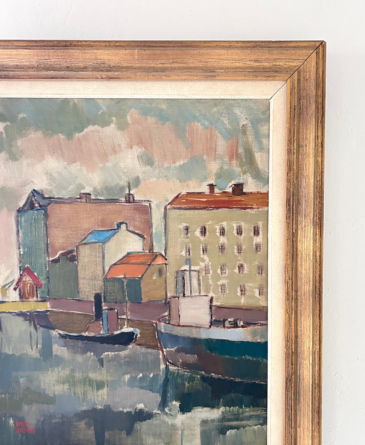 Pastel harbor 23.5” x 27.5"