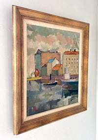 Pastel harbor 23.5” x 27.5"