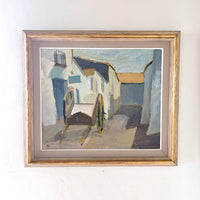 Wagon in the alley 27.5" x 24"
