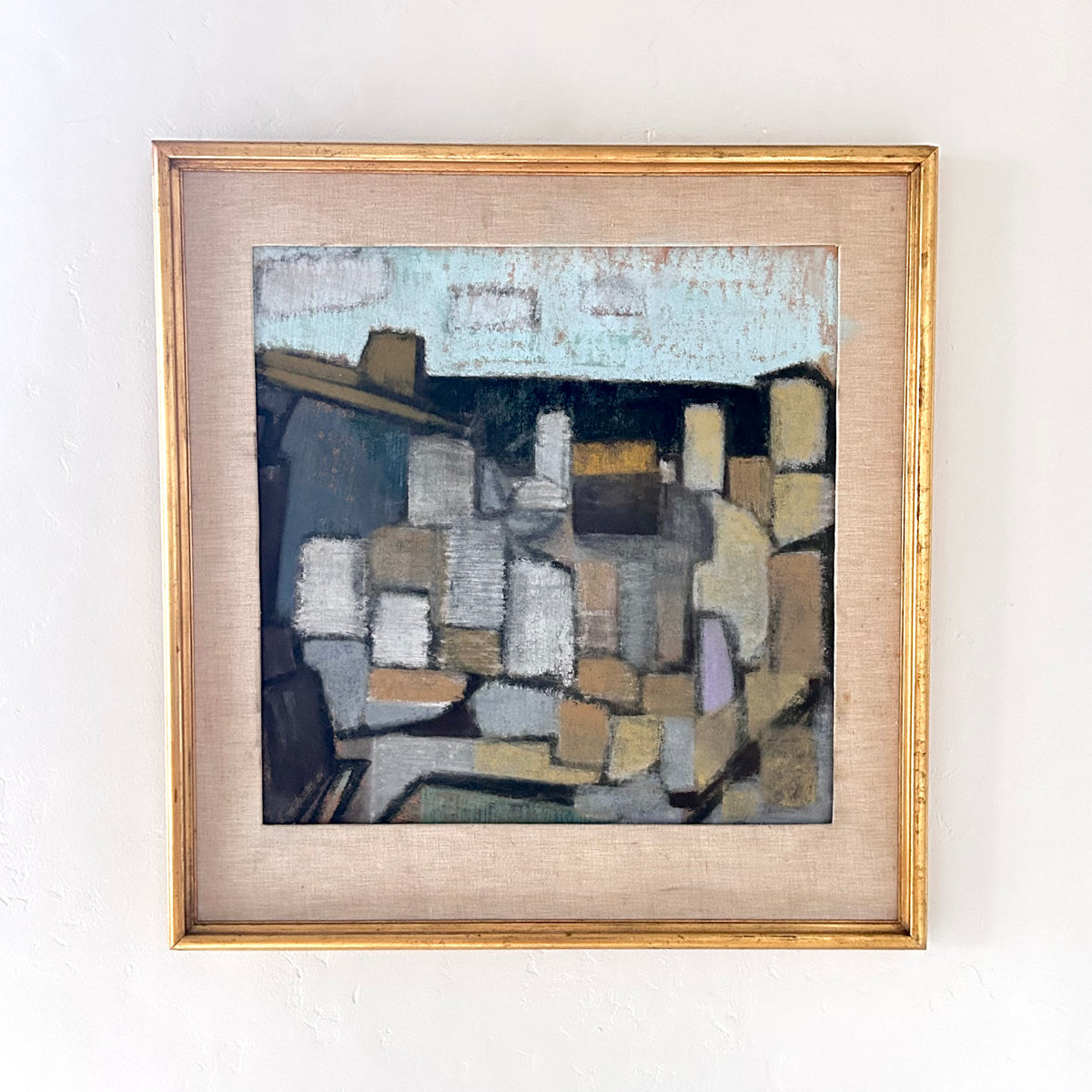 Abstract cubist town 23" x 24"
