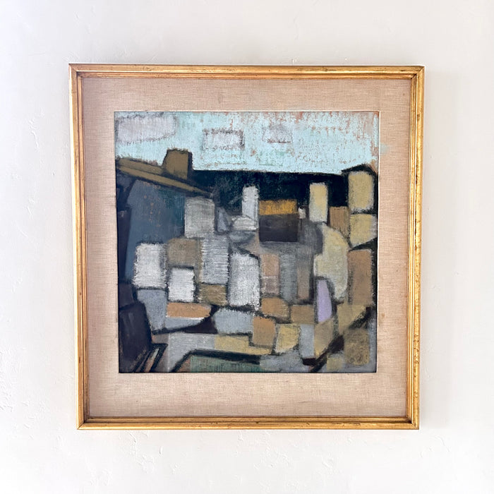 Abstract cubist town 23" x 24"