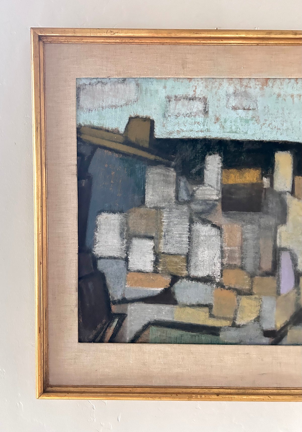 Abstract cubist town 23" x 24"