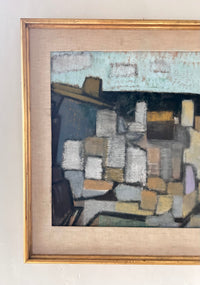 Abstract cubist town 23" x 24"