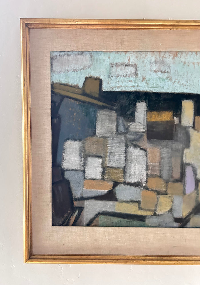 Abstract cubist town 23" x 24"