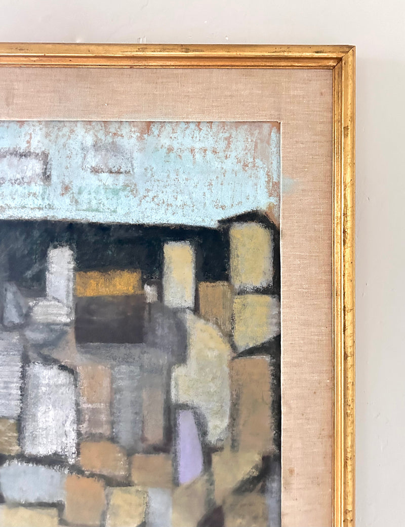 Abstract cubist town 23" x 24"