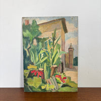 Mediterranean plants 10" x 14"
