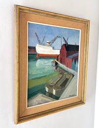 Red and white ship 24" x 27.5"