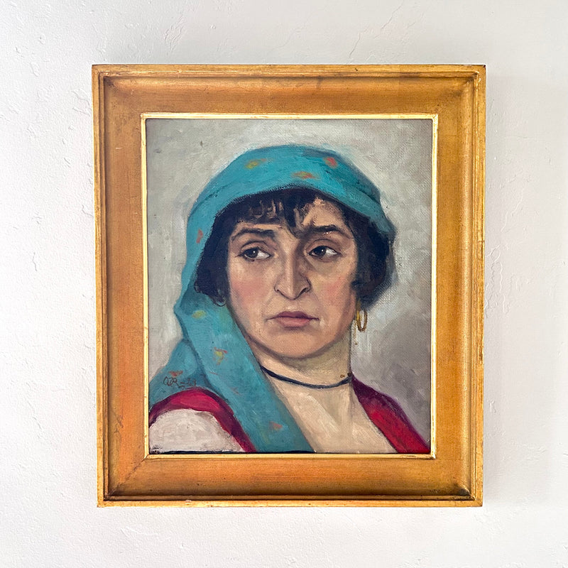 1920's Bohemian portrait 16.5” x 18.5”