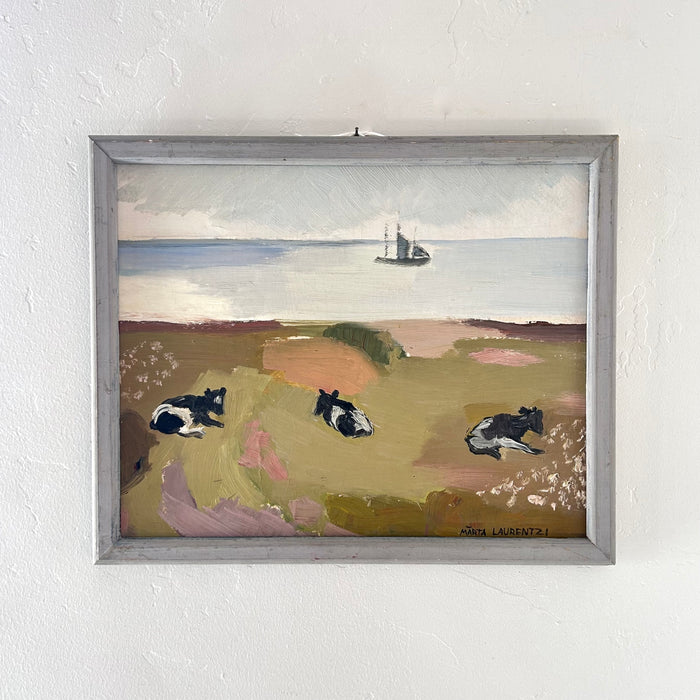 Cows by the coast 17” x 14”