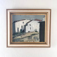 White neighboring homes 24” x 21”