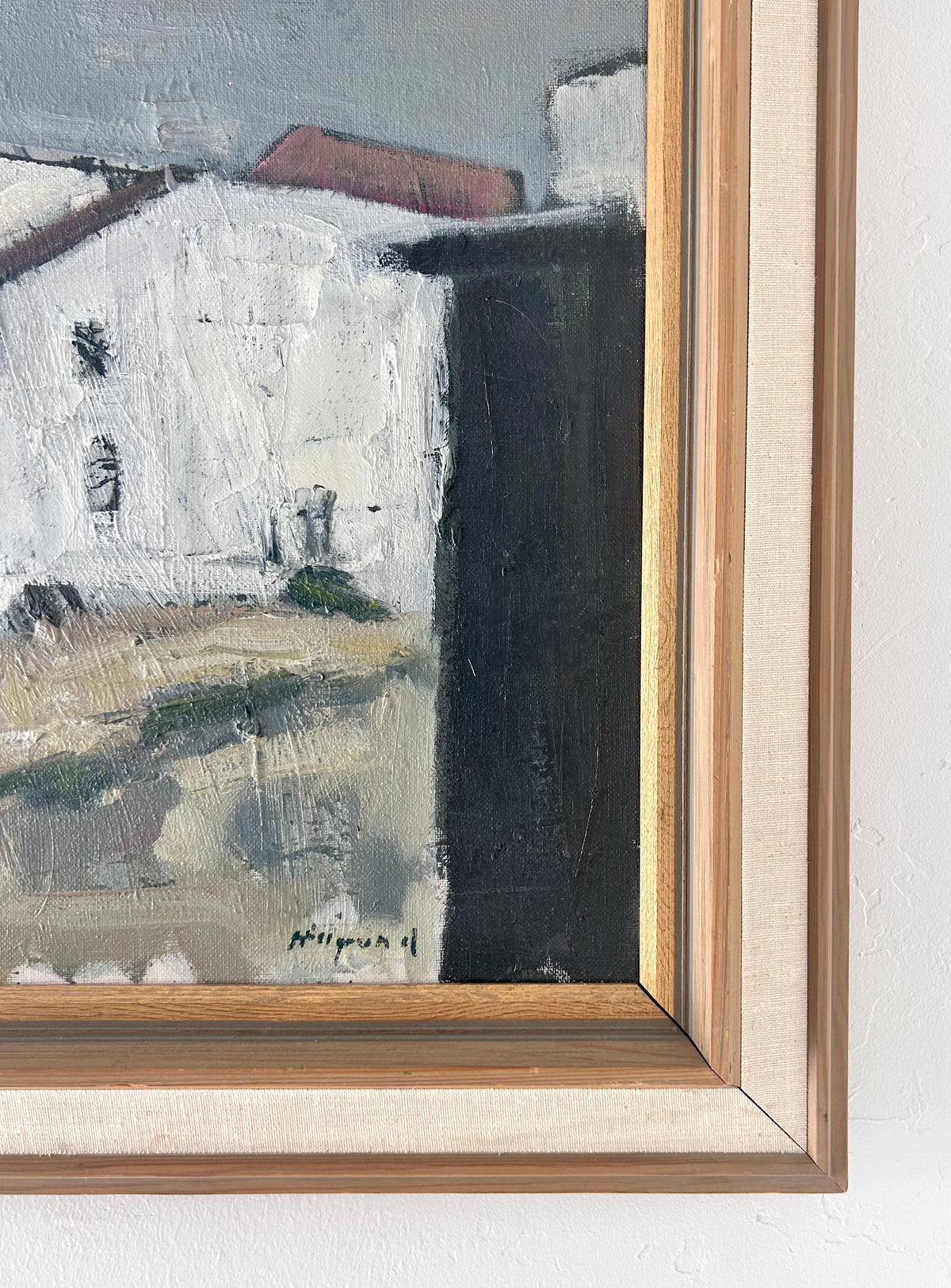 White neighboring homes 24” x 21”