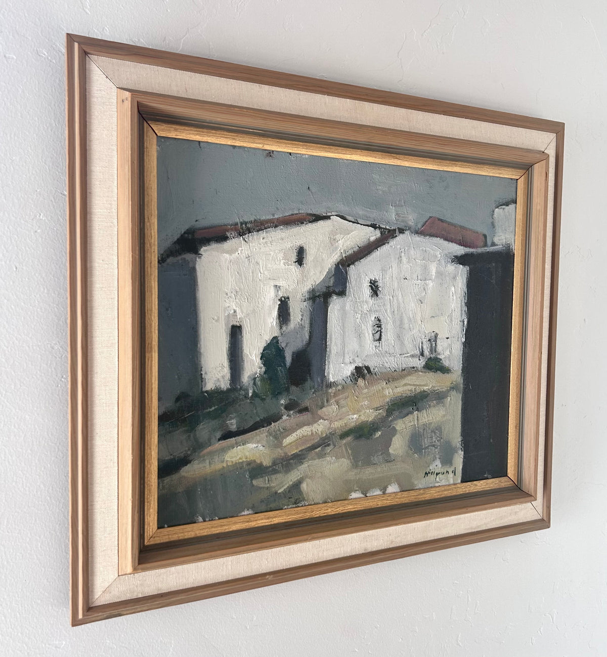 White neighboring homes 24” x 21”