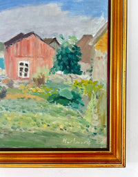 Impressionist cottage scene 23.5” x 21.5”
