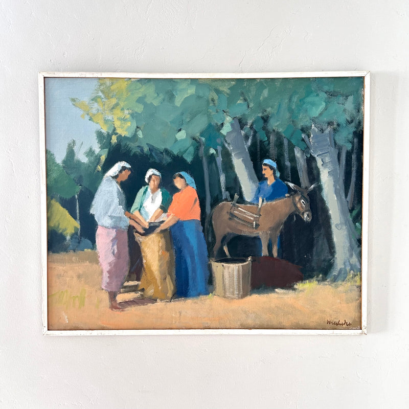 Talking and gathering 24.5” x 19.5”