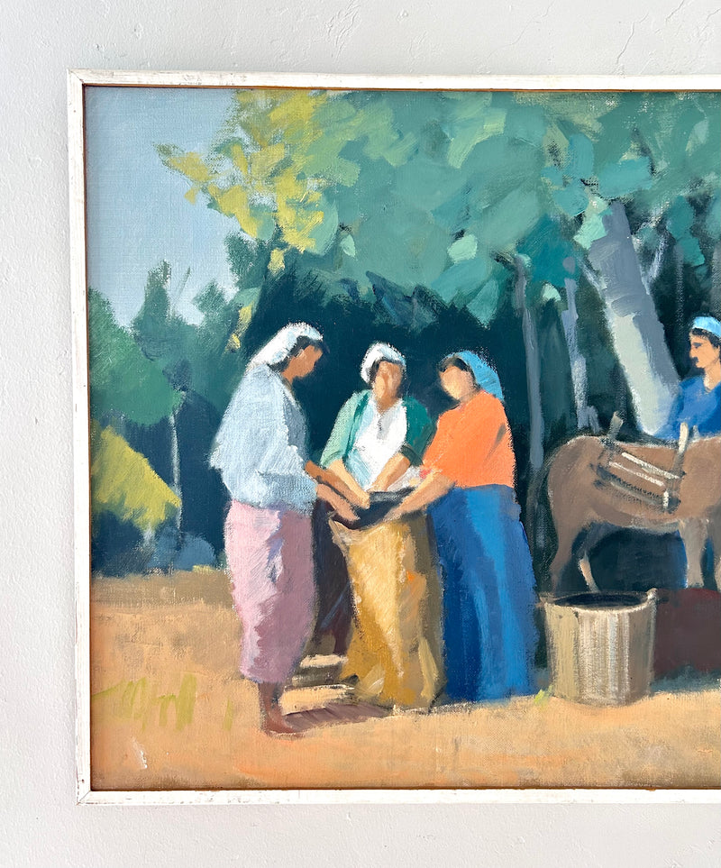 Talking and gathering 24.5” x 19.5”