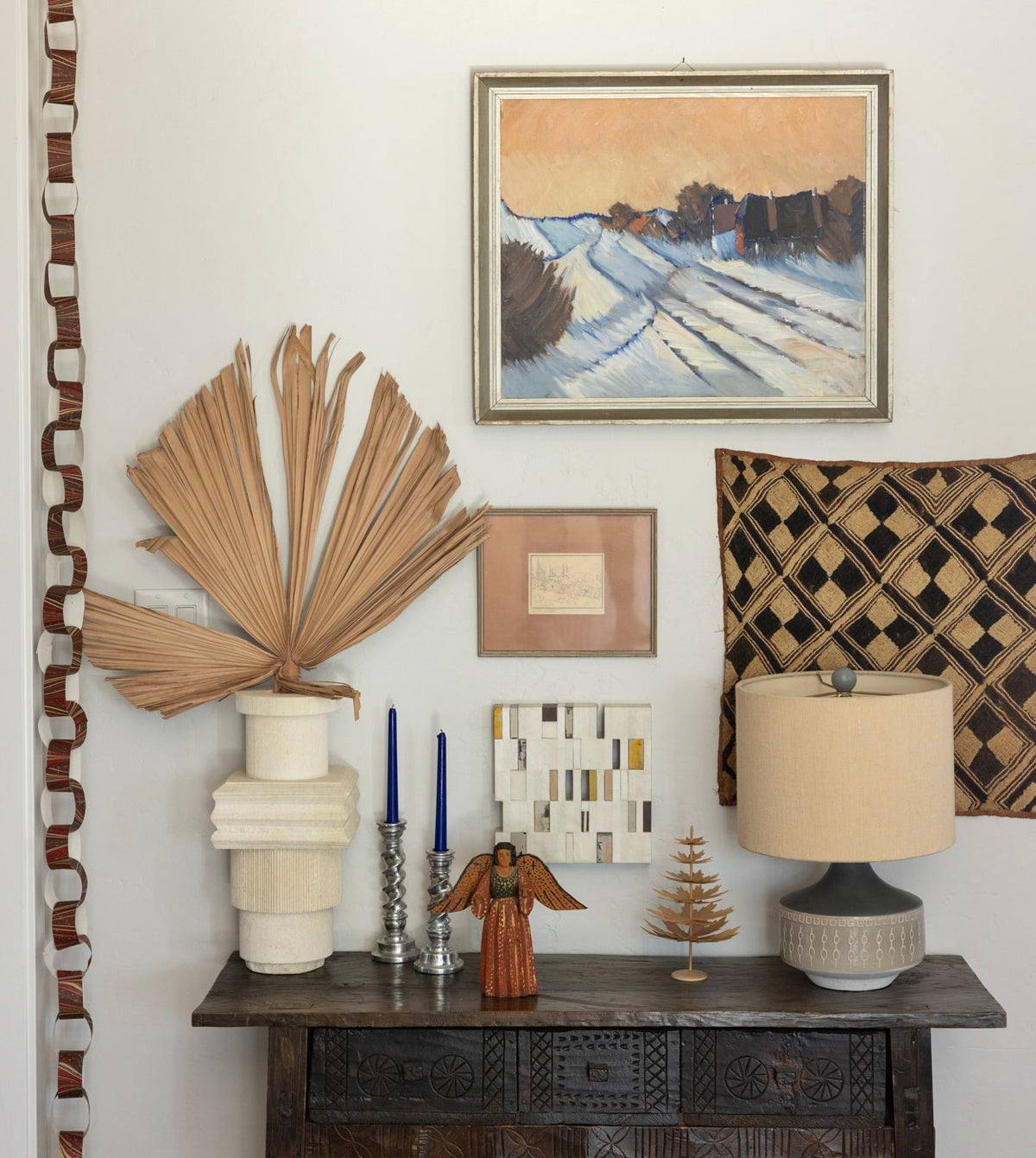 Twisted pewter candlesticks