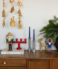 Straw goat sculpture