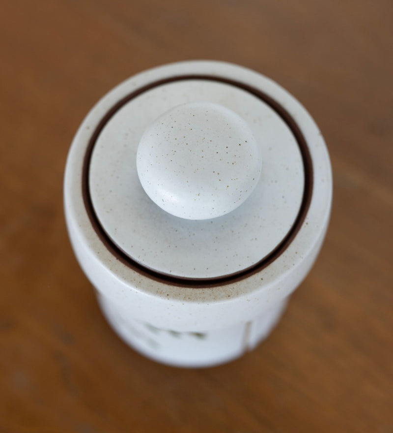 Minimalist ceramic jar