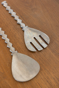 Pewter zig zag utensils