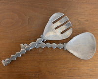 Pewter zig zag utensils