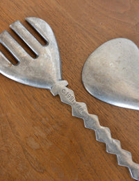 Pewter zig zag utensils