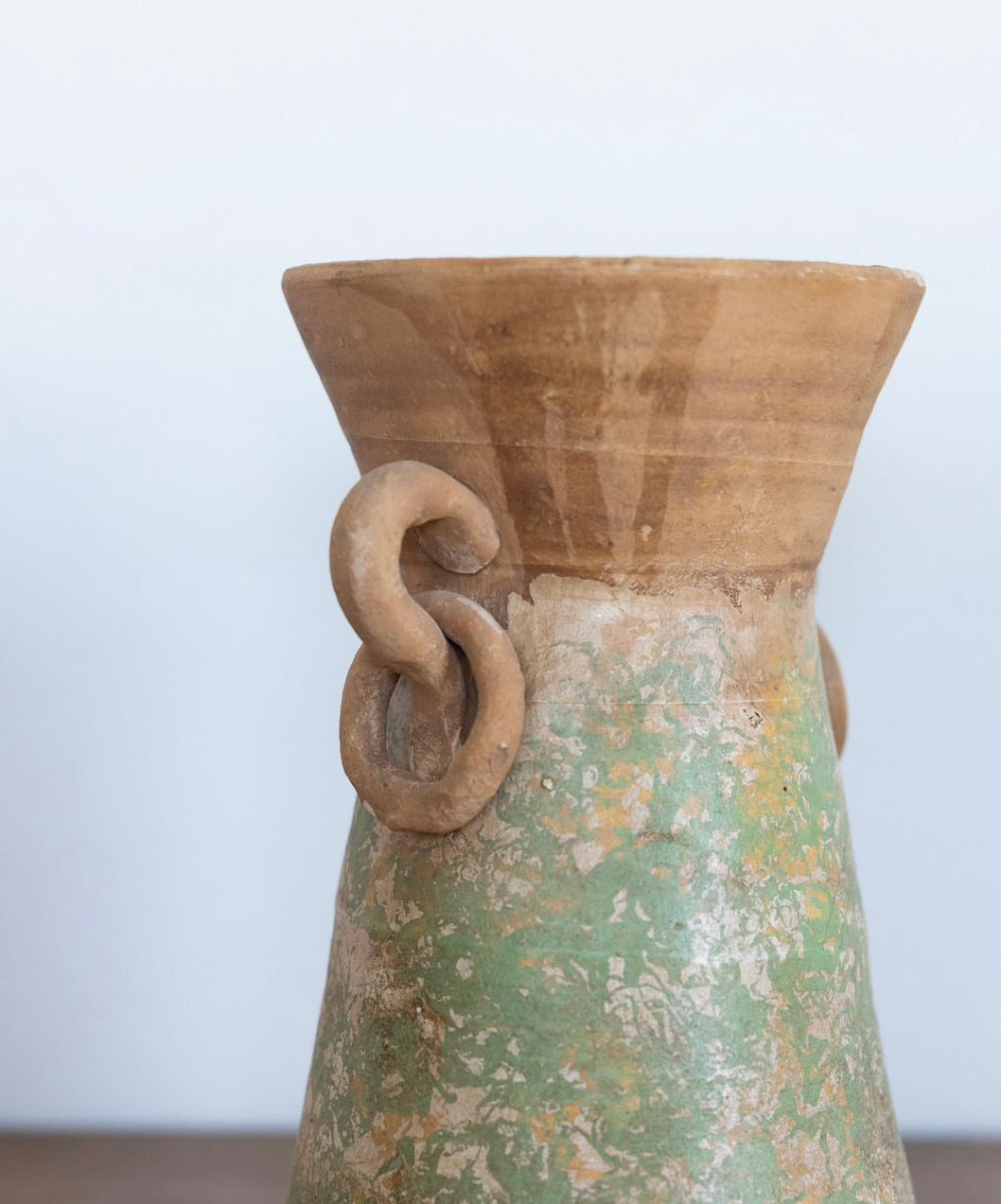 Clay vase with rings