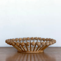 Wood ball and stick bowl