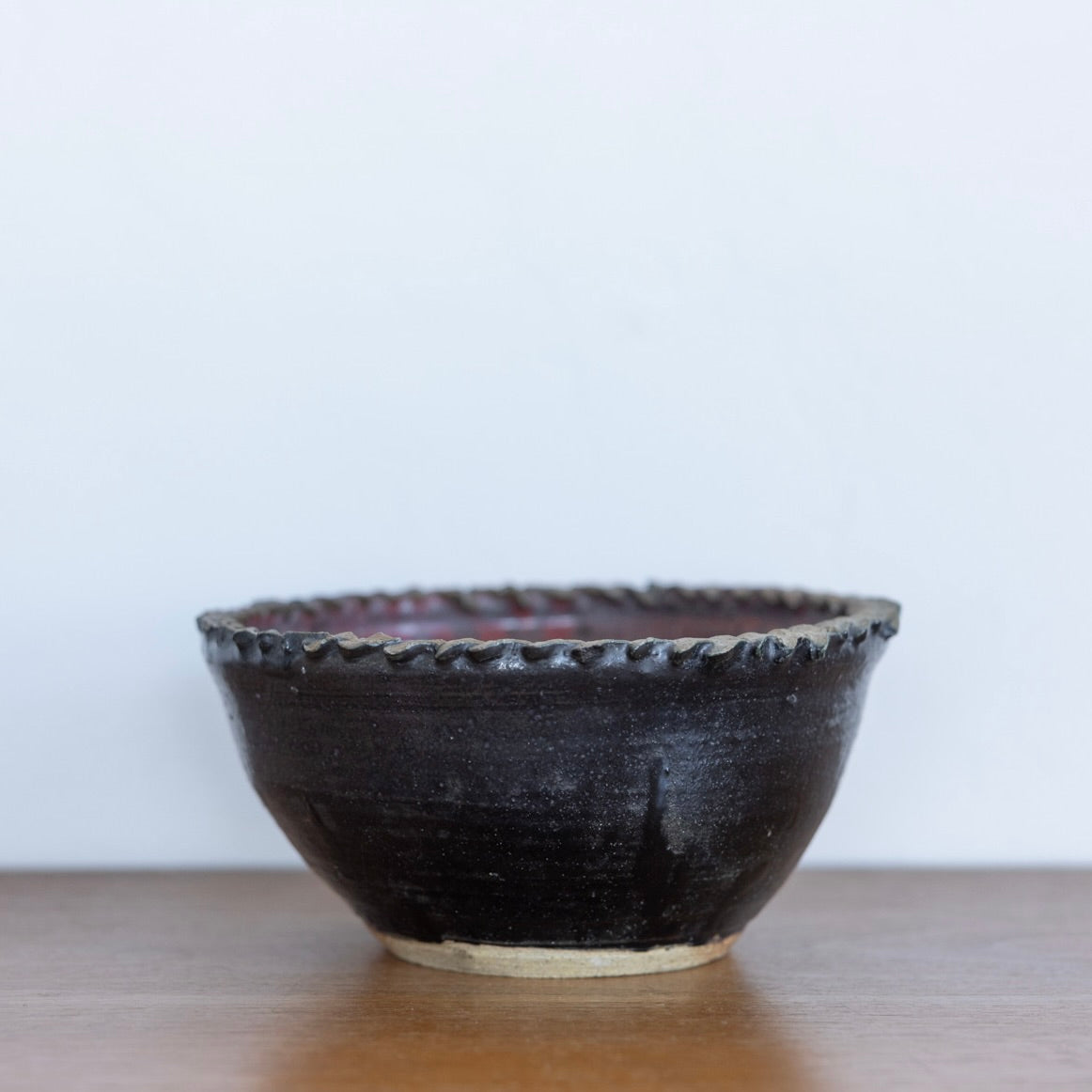 Speckled pottery bowl