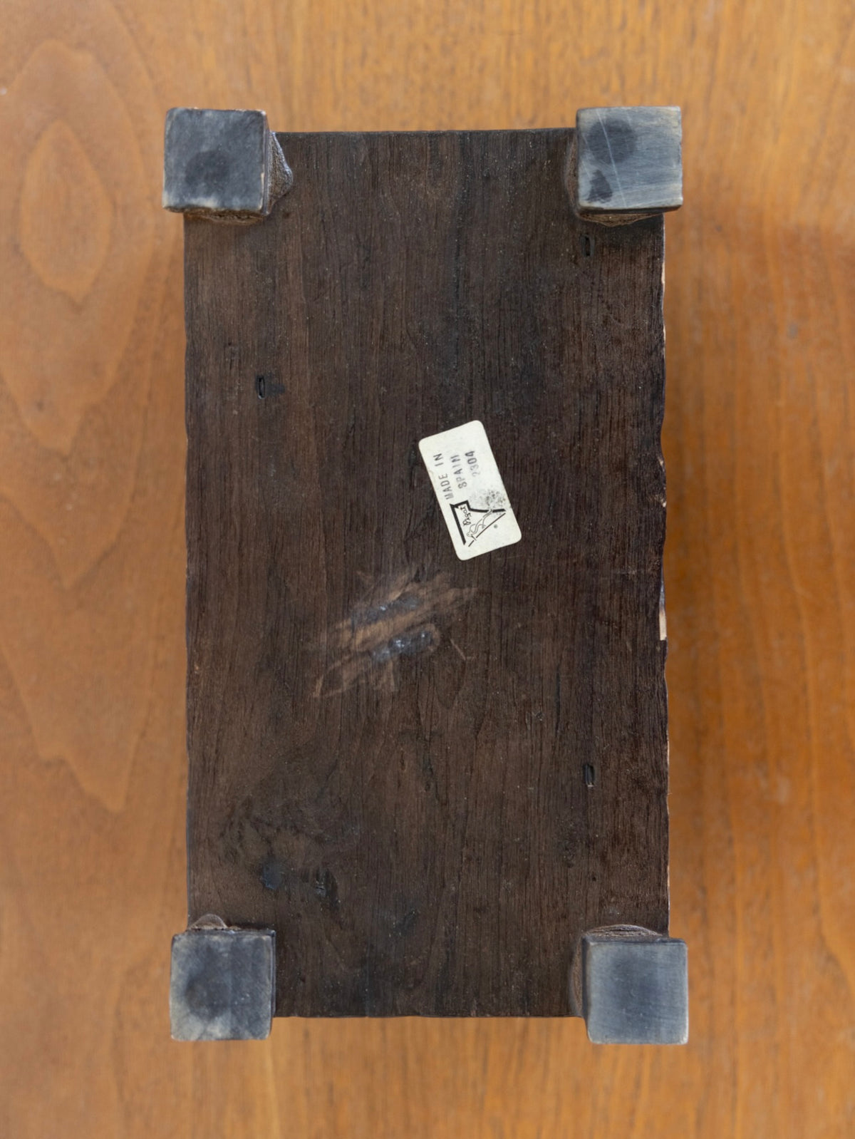 Brutalist Spanish carved box