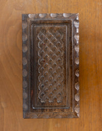 Brutalist Spanish carved box