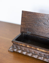 Brutalist Spanish carved box