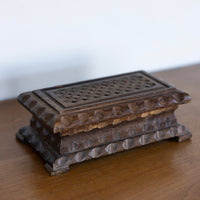 Brutalist Spanish carved box