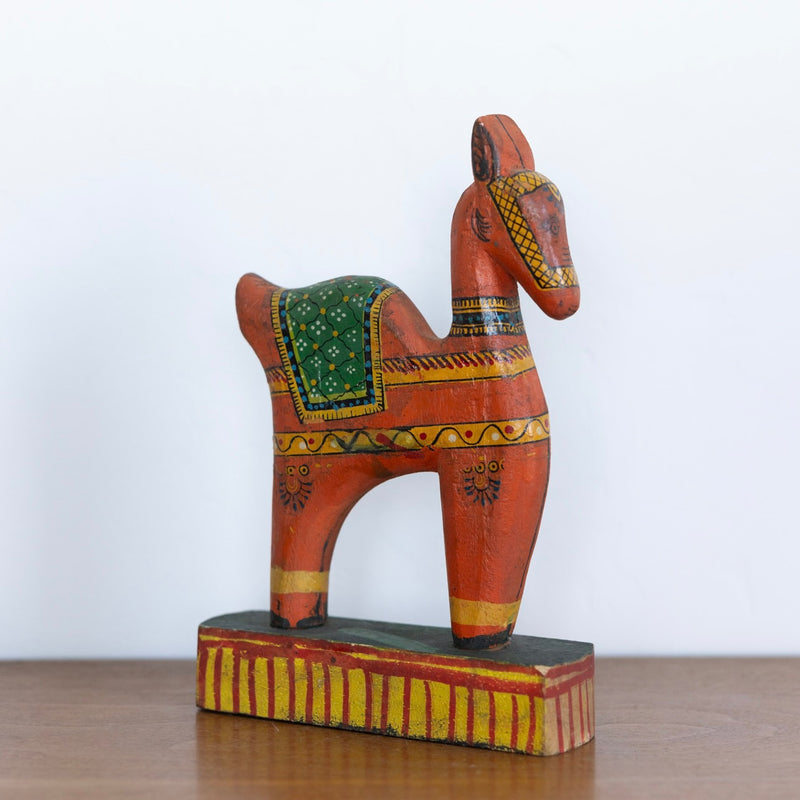Folk art horse sculpture