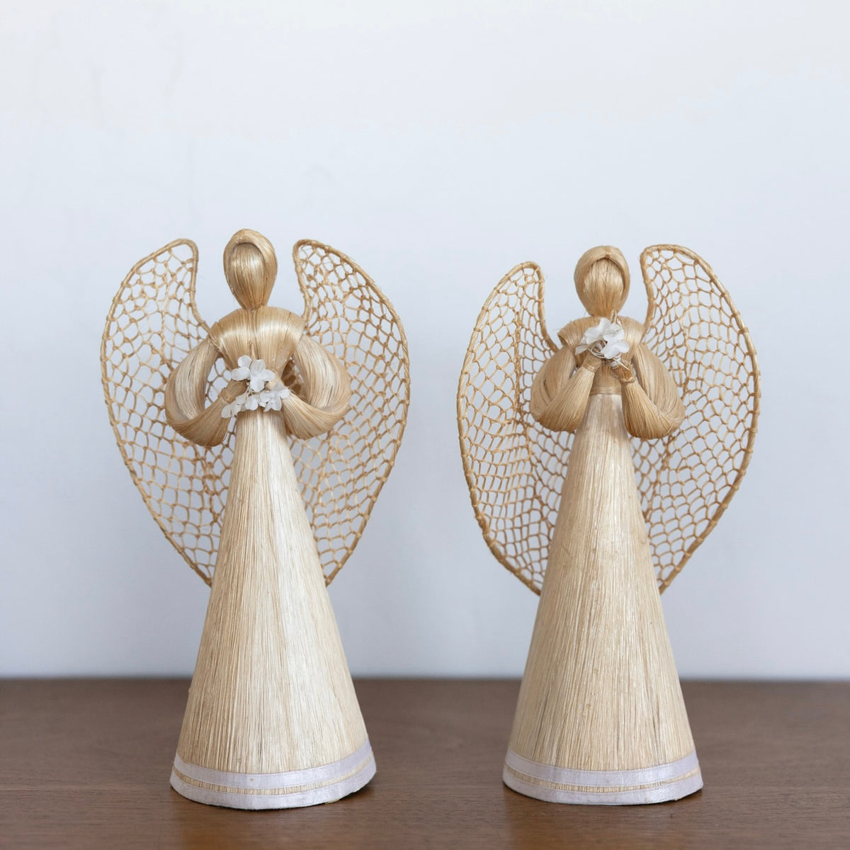 Corn husk flower angels