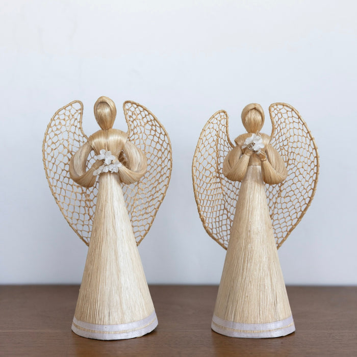 Corn husk flower angels