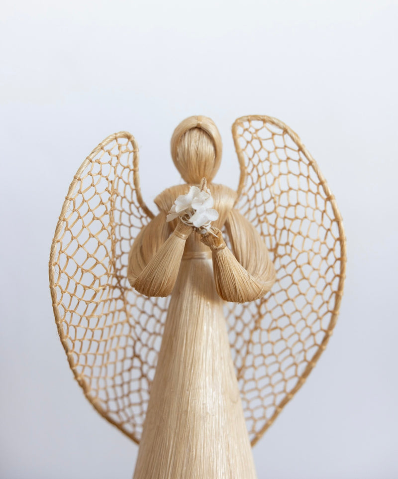 Corn husk flower angels