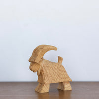 Carved wood yule goat