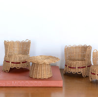 Mini French rattan chairs