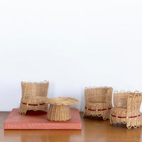 Mini French rattan chairs