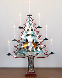XL tin tree candle holder