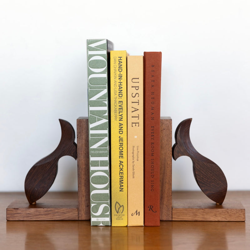 Art deco walnut bookends