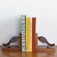 Art deco walnut bookends