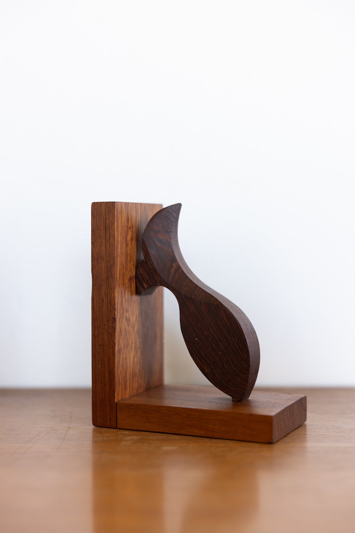 Art deco walnut bookends