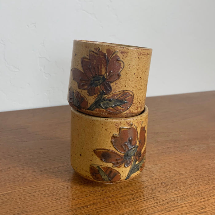 70's ceramic tumblers