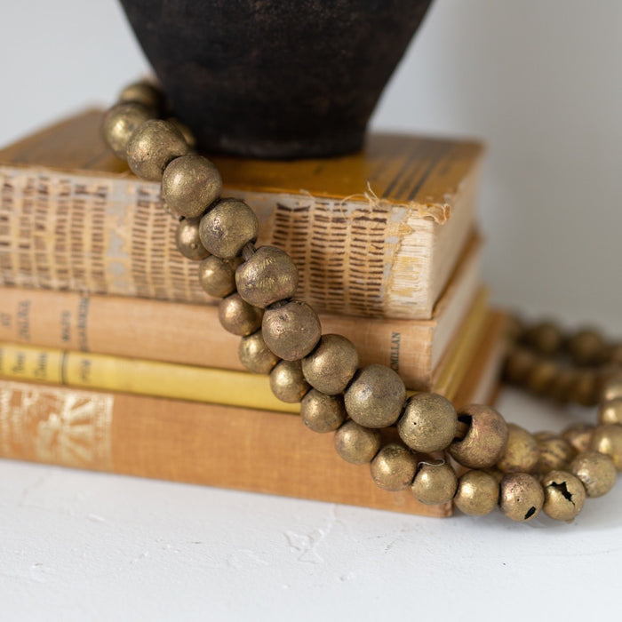 Antique brass beads